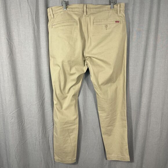 Levi's Chino Pants Men XX 36X30.5 Tan Relaxed Taper Mid Rise Office Chore Casual - Picture 2 of 11